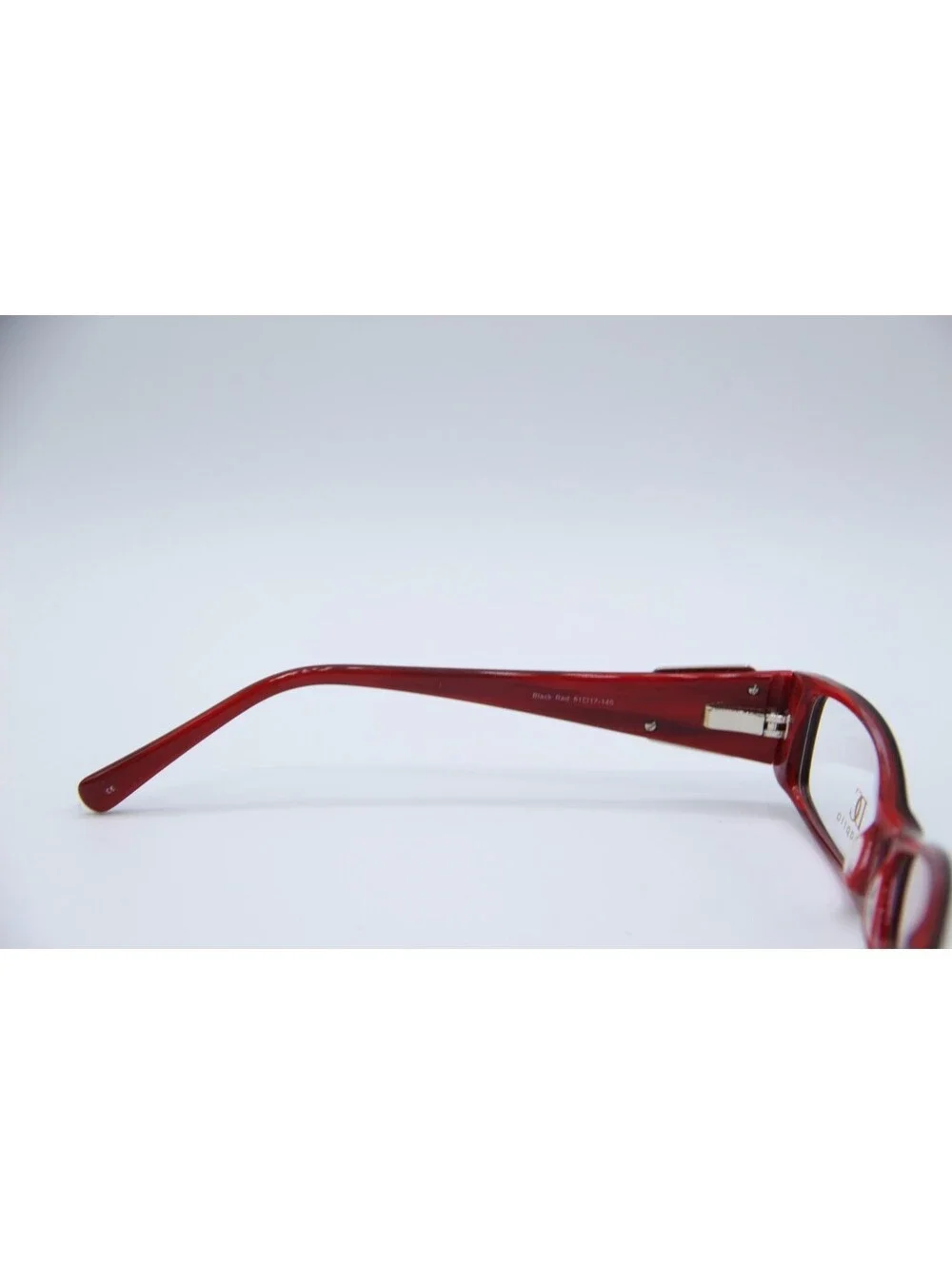 Dicaprio Dc 71 Capri Black Red Authentic Eyeglasses 51-17-140